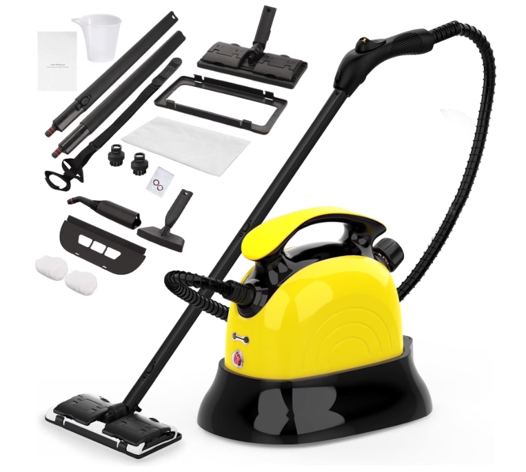 1500W Powerful Steam Mop, Multi-Purpose Steam Cleaner, Best Hand Held Steamer Cleaner with 13 Accessories for Cleaning, Home Use, Carpet, Floor, Window, Car Seat, Tile, Grout