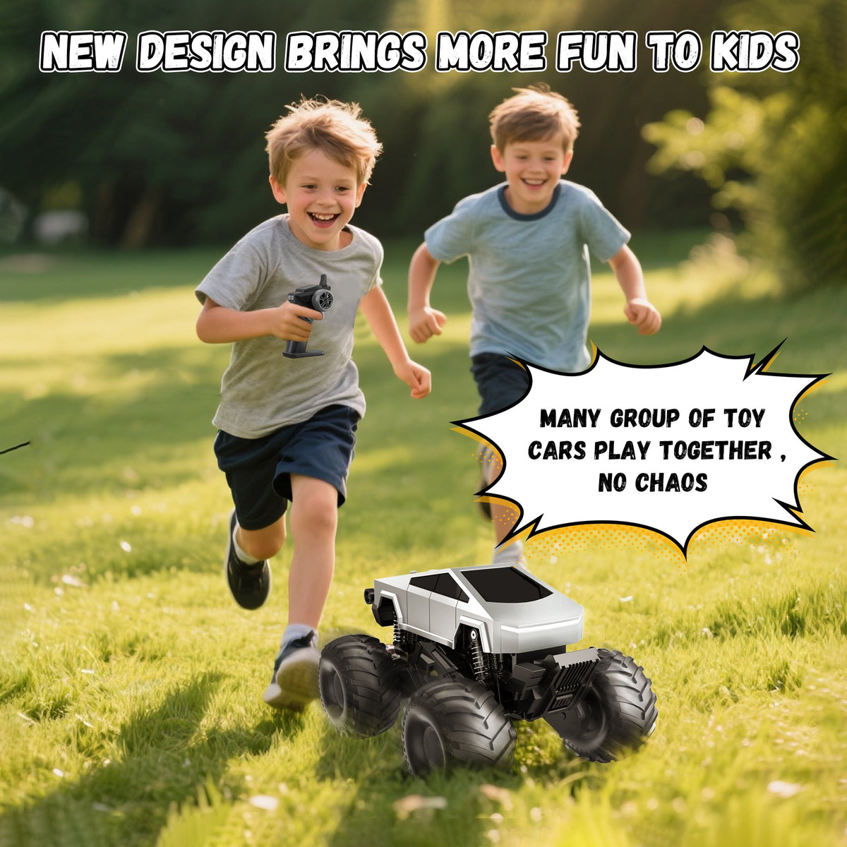 Vecukty RC Monster Truck，4WD Waterproof Amphibious Remote Control Car,2.4GHz All Terrain Off-Road Pickup Truck ,Christmas Birthday Gift Toys for Boys/Girls Kids 4-12