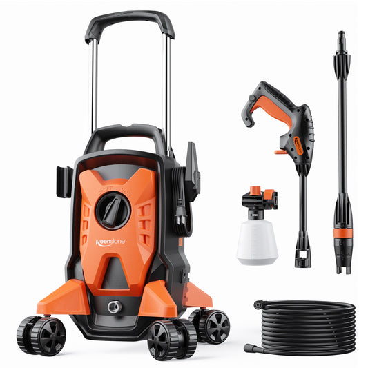 TCISA Electric 4000 PSI Pressure Washer,Max 2.8 GPM Power Washer with 35FT Cord,20FT Hose,Adjustable Nozzle 0-120°,Foam Cannon for Patios Cars Fences Driveways Orange