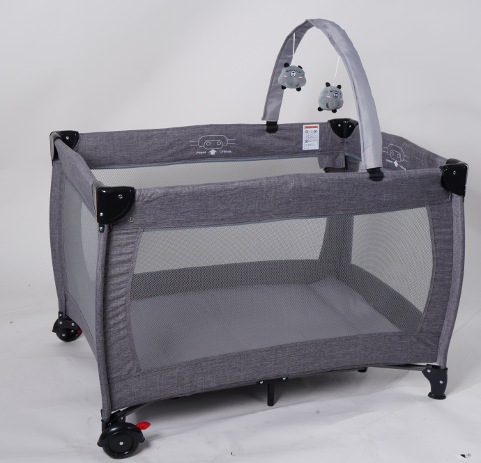 SACVON Portable Foldable Baby Playard with Carry Bag – Gray