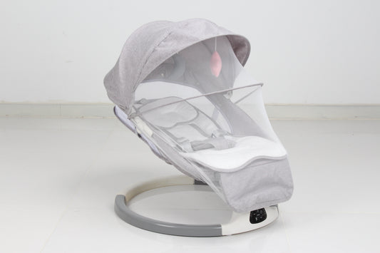 SACVON Baby Swing for Infants 0-6 Months, 5 Sway Modes Electric Infant Rocker with Bluetooth Music, Auto Timer & Remote, Bouncer Seat for Newborns – Gray
