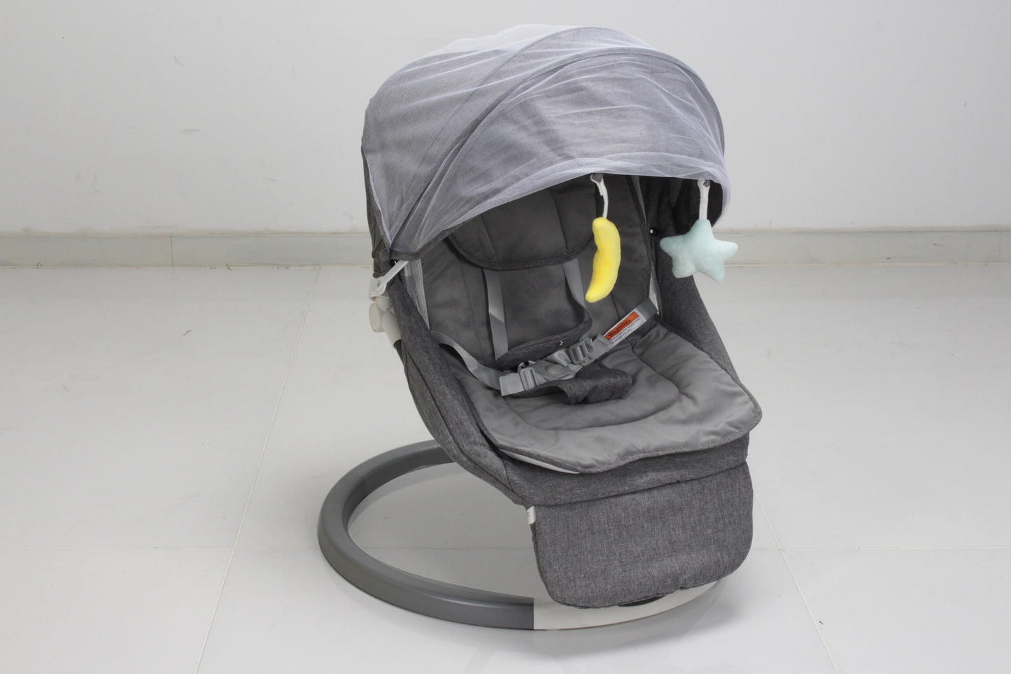 SACVON Baby Swing for Infants 0-6 Months, 5 Sway Modes Electric Infant Rocker with Bluetooth Music, Auto Timer & Remote, Bouncer Seat for Newborns – Dark Gray