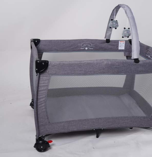 SACVON Portable Foldable Baby Playard with Carry Bag – Gray