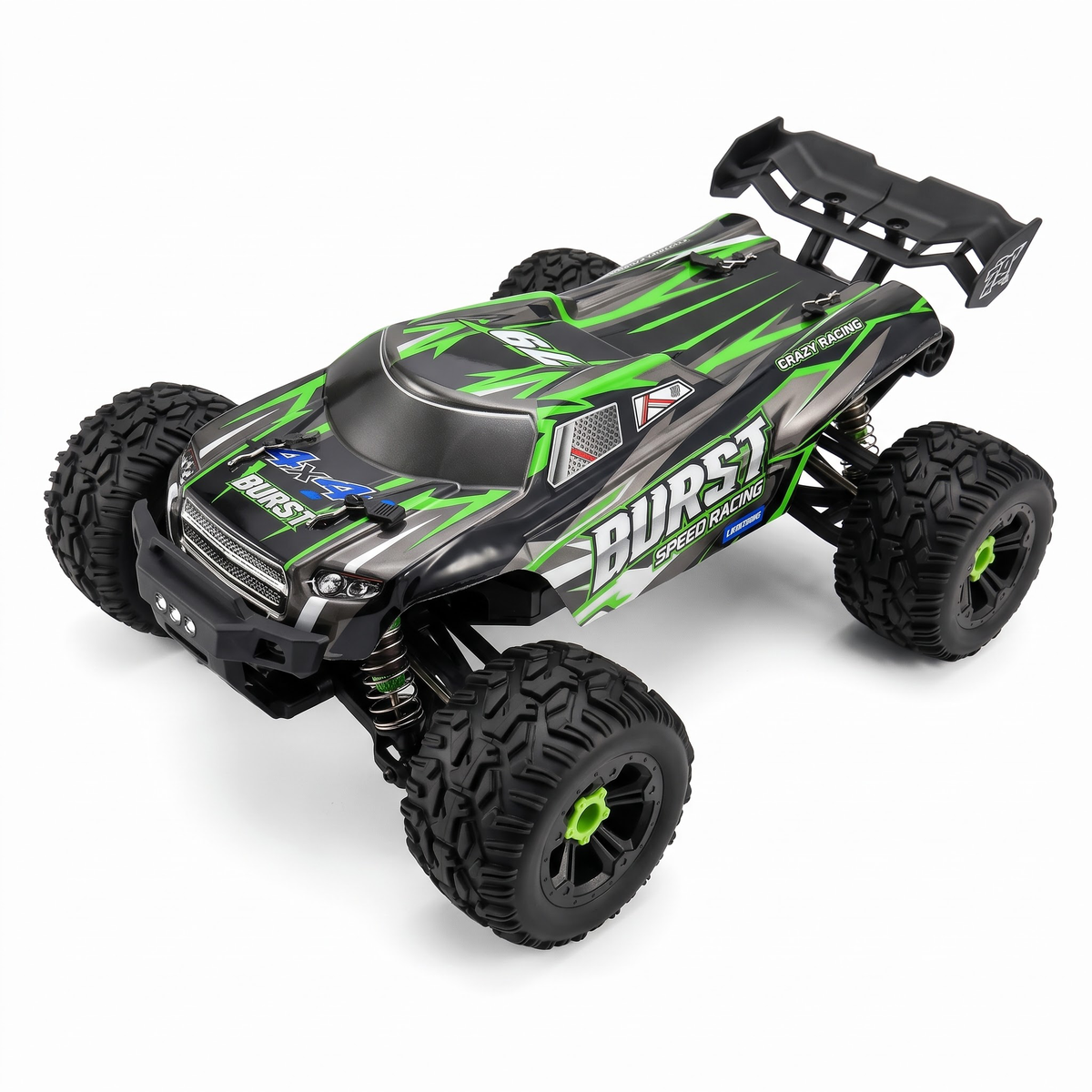 VECUKTY RC Truck 40KM/H High Speed Off-Road Monster Truck 1:14 Scale Waterproof with 2 Batteries LED Lights