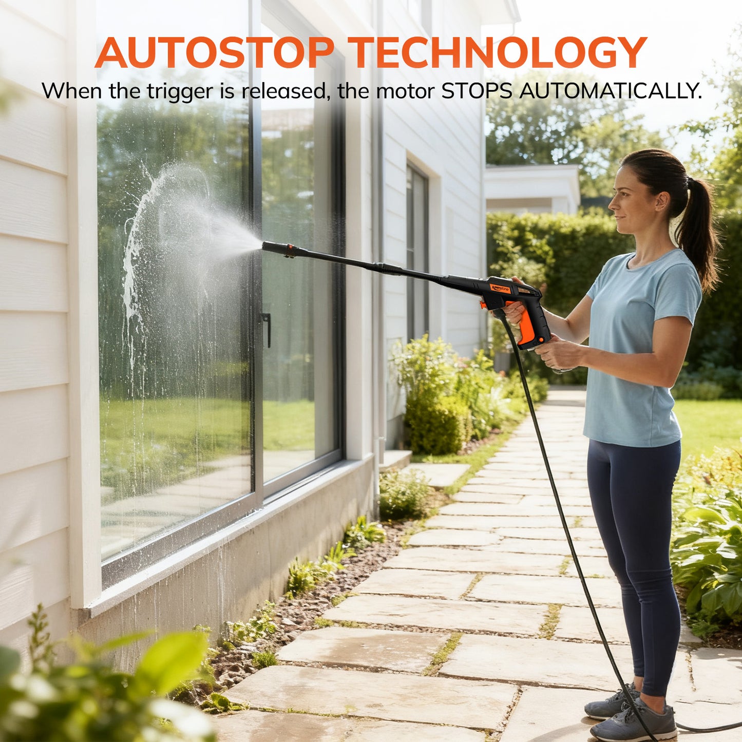 Keenstone 1500W Electric Pressure Washer 4000PSI Max 2.6 GPM with Adjustable Nozzle 0-120°,Power Cleaning Machine with Foam Cannon, Portable to Clean Patios, Cars, Fences, Driveways
