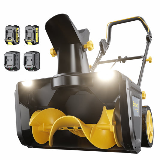 Brefac 40V 20'' Snow Blower,With 2X 4.0Ah Battery and Charger Included,LED