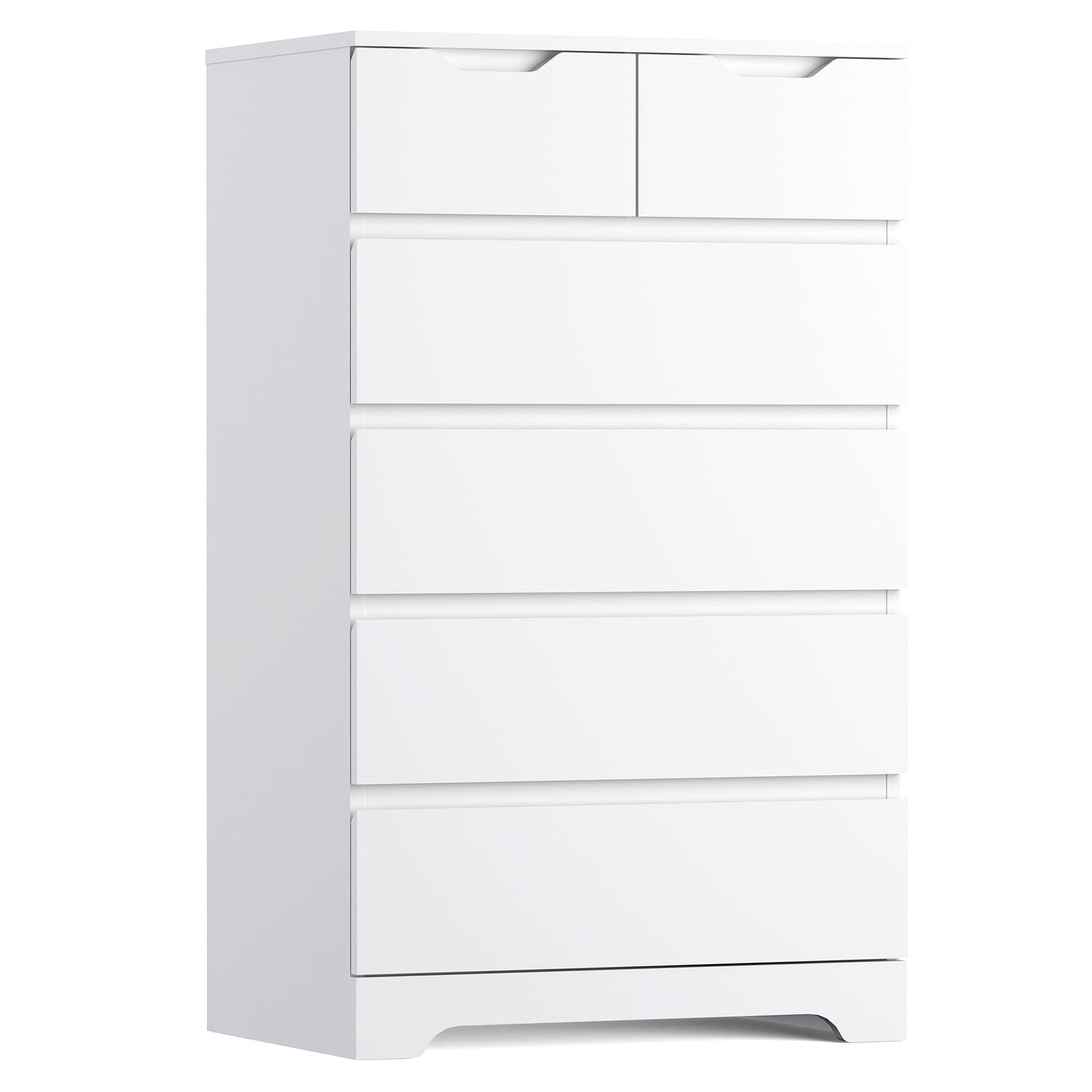 Eunon Dresser, 6 Large Drawer White Dresse, Wood Storage Chest Organizers ,Chests of Drawers with Large Organizer for Living Room