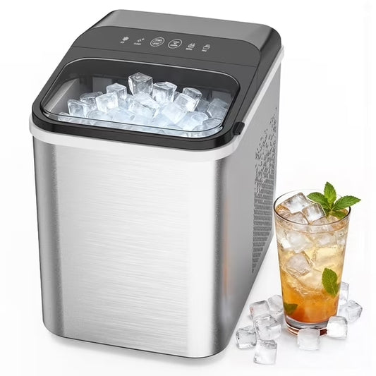 Nugget Ice Maker Countertop, Portable Ice Machine with Crushed Ice, 34lbs/Day, Self-Cleaning, Sonic Ice Makers with Chewable Pellet Ice for Home, Kitchen, Camping, RV, Office
