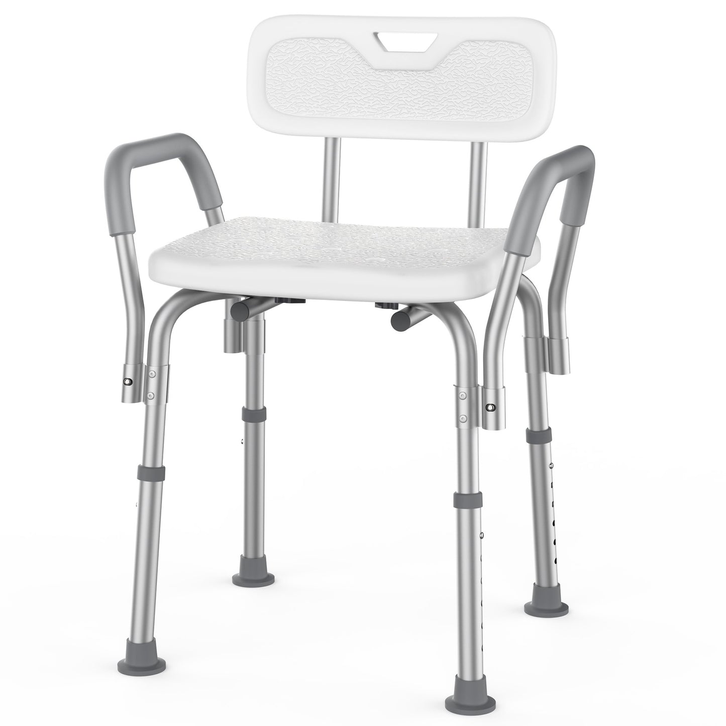 SACVON Shower Chair for Inside Shower with Arms and Back, 350 lbs Heavy Duty Shower Seat for Bathtub, Height Adjustable Safety Bath Seat for Elderly, Adults, Handicap and Disabled