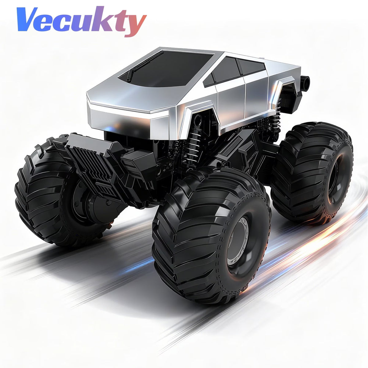 Vecukty RC Monster Truck，4WD Waterproof Amphibious Remote Control Car,2.4GHz All Terrain Off-Road Pickup Truck ,Christmas Birthday Gift Toys for Boys/Girls Kids 4-12