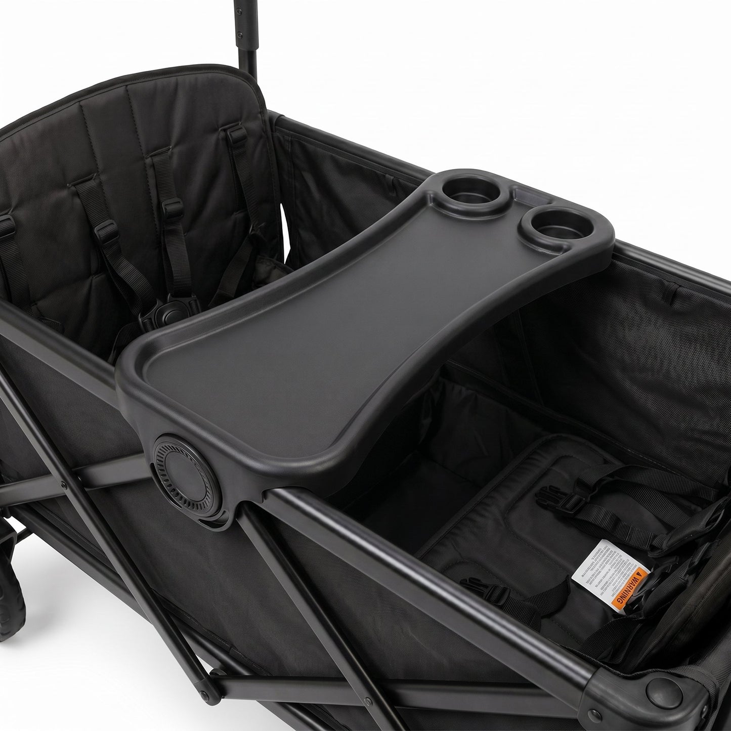 SACVON All-Terrain Stroller Wagon for Toddlers with Canopy, Parent Organizer, Adjustable Handlebar, 2 Cup Holders