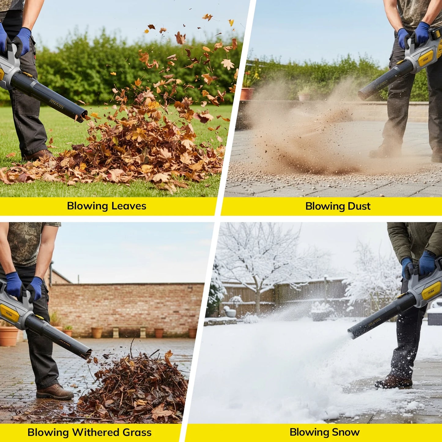 Vecukty 40V Cordless Leaf Blower with 2×4000mAh Batteries & Fast Charger, 3-Speed Electric Leaf Blower, 650CFM 180MPH Lightweight Leaf Blower Cordless for Yard, Lawn, Garden & Driveway